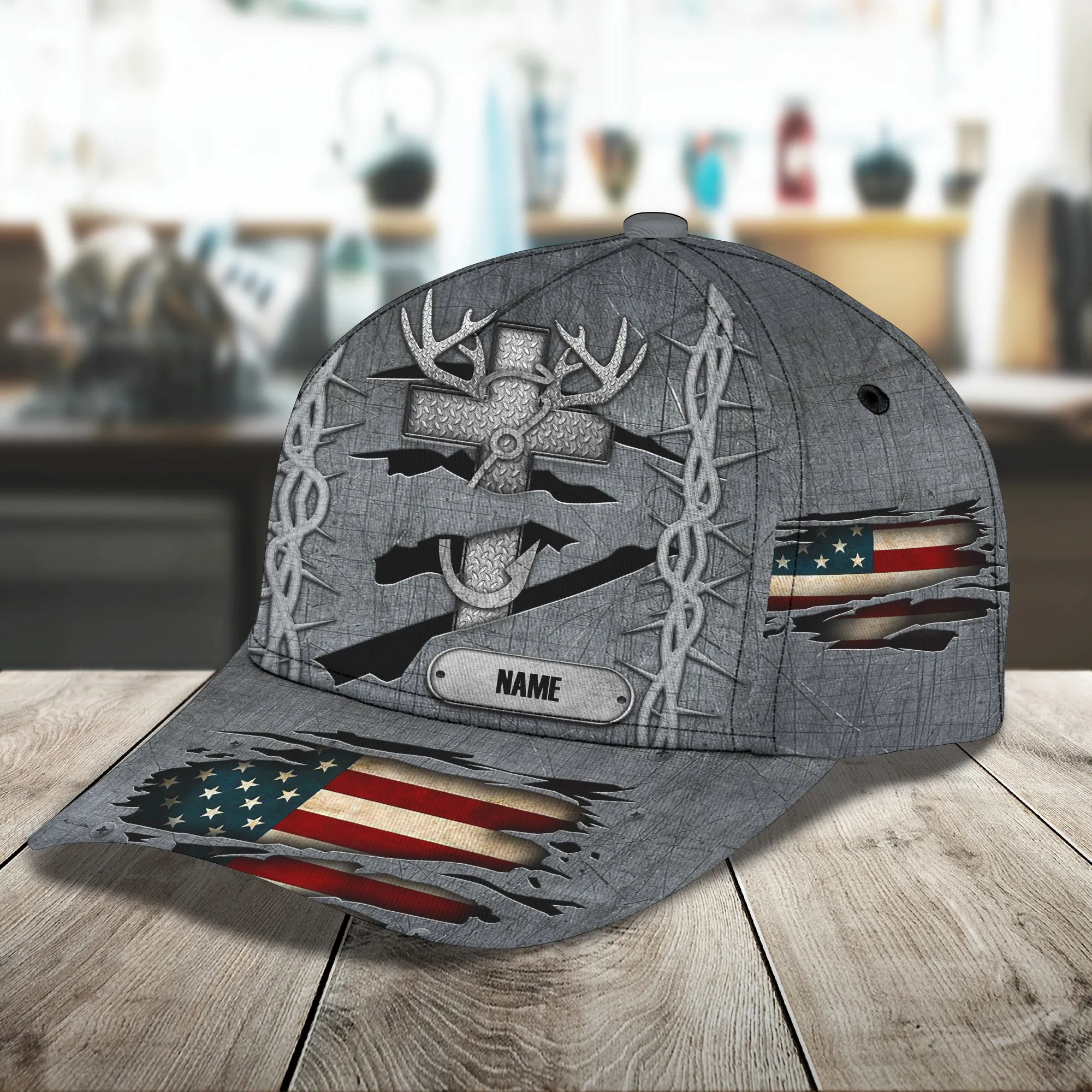 HUNT AND FISHING - Personalized Name Cap - Loop - Vhv-cap-017