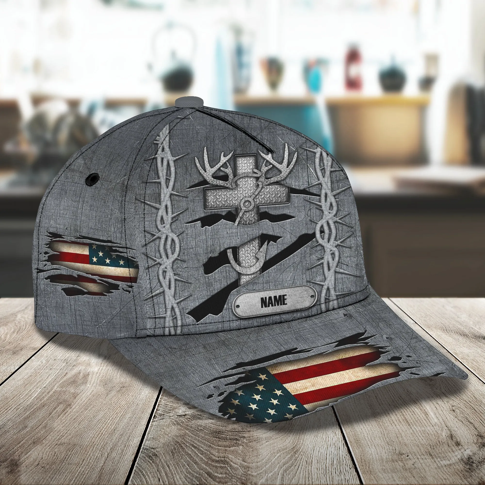 HUNT AND FISHING - Personalized Name Cap - Loop - Vhv-cap-017