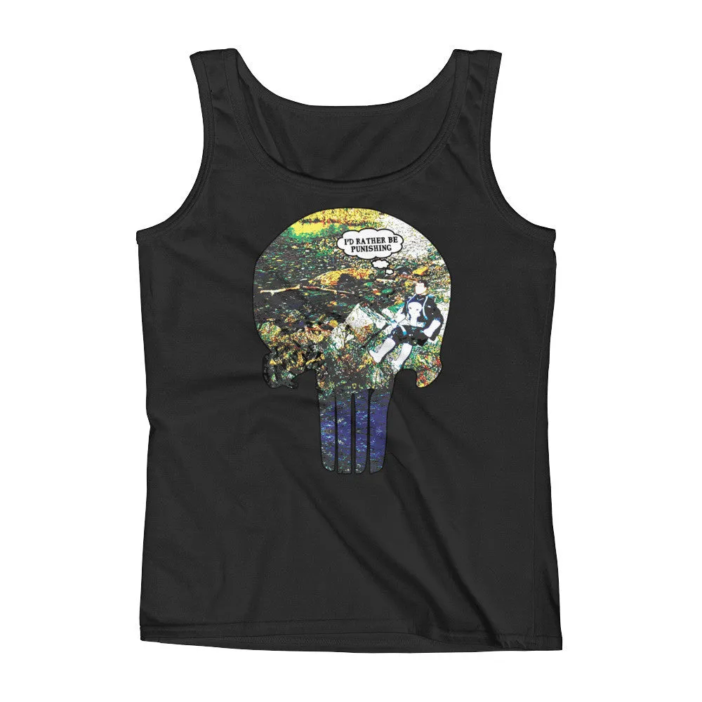 I'd Rather Be Punishing Fishing Fitted Tank