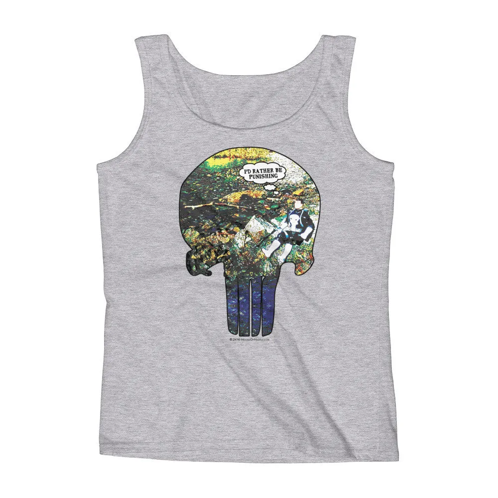 I'd Rather Be Punishing Fishing Fitted Tank