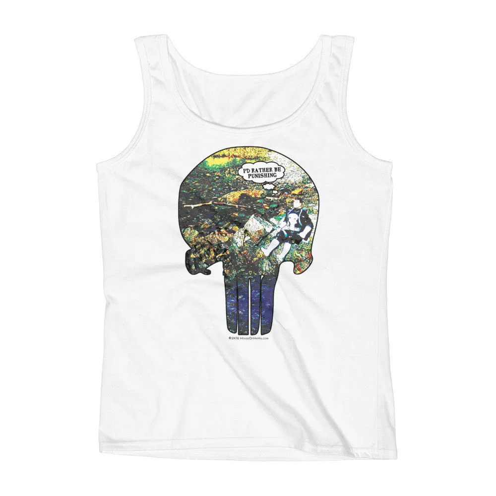 I'd Rather Be Punishing Fishing Fitted Tank