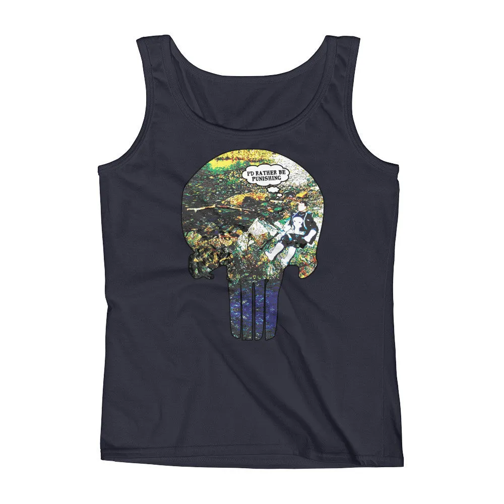 I'd Rather Be Punishing Fishing Fitted Tank