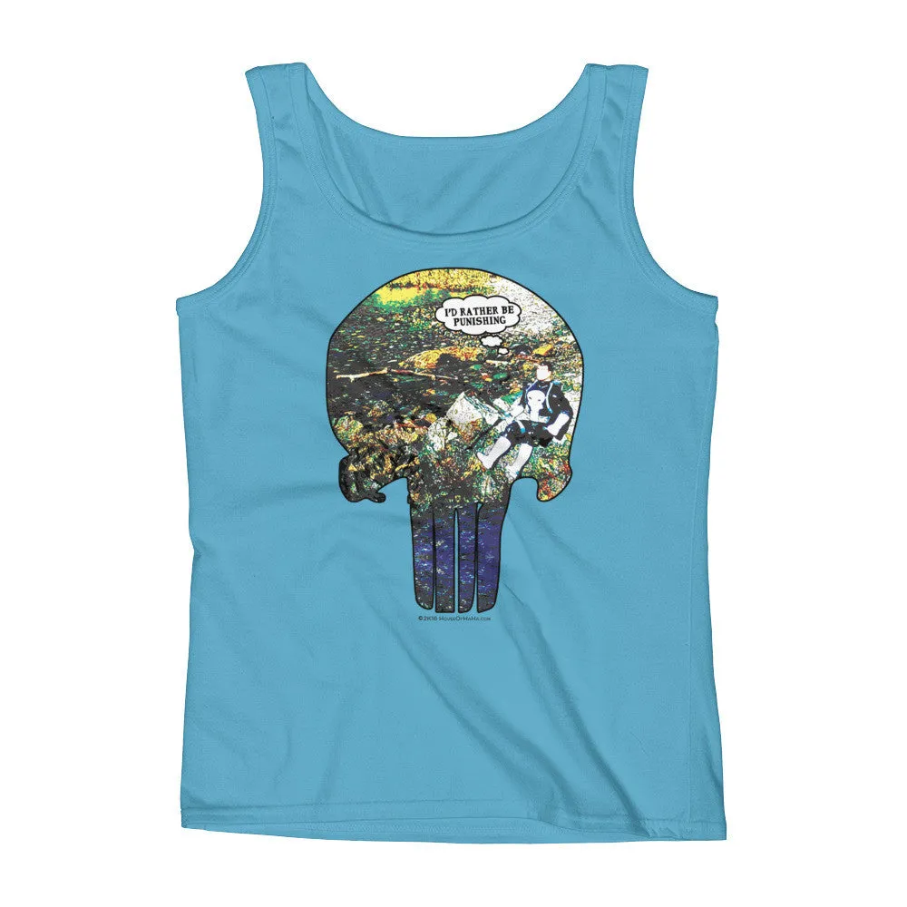 I'd Rather Be Punishing Fishing Fitted Tank