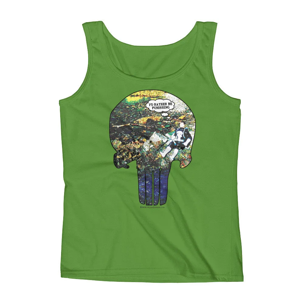 I'd Rather Be Punishing Fishing Fitted Tank