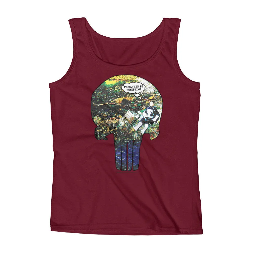 I'd Rather Be Punishing Fishing Fitted Tank