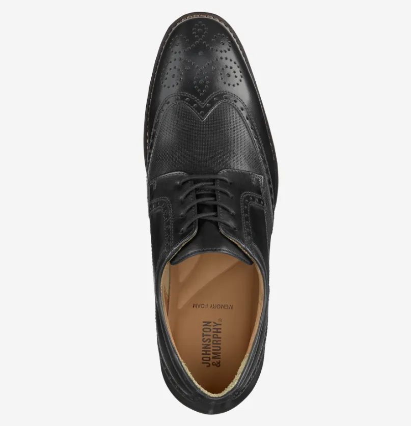 Johnston & Murphy 15-8165 Lewis Embossed Wingtip Men's Dress Shoe