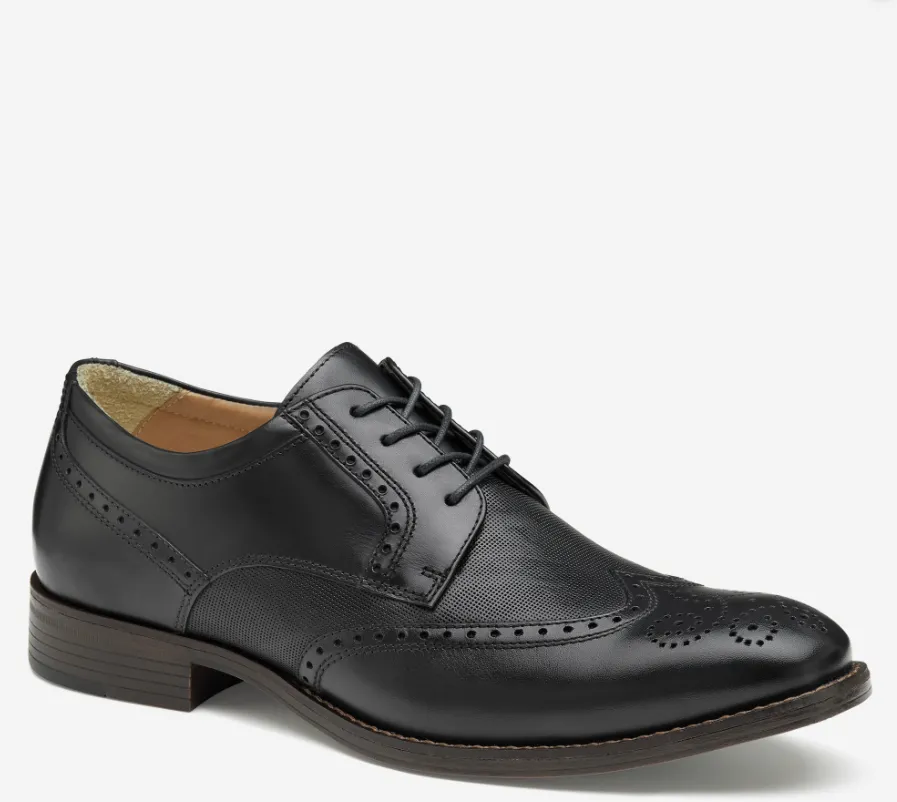 Johnston & Murphy 15-8165 Lewis Embossed Wingtip Men's Dress Shoe