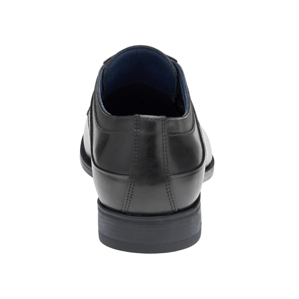 Johnston & Murphy Gibbons Cap Toe Black Full Grain Shoe (Men's)