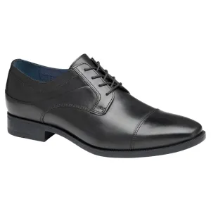 Johnston & Murphy Gibbons Cap Toe Black Full Grain Shoe (Men's)