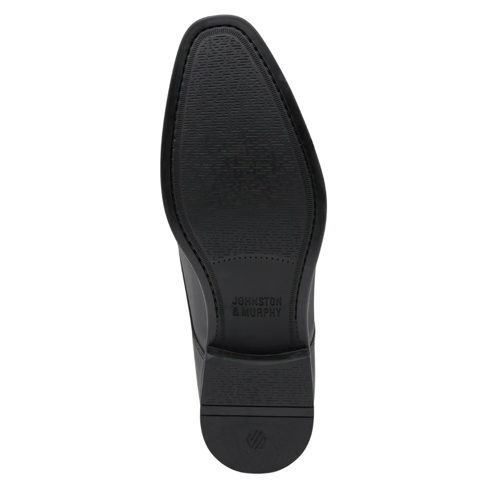 Johnston & Murphy Gibbons Cap Toe Black Full Grain Shoe (Men's)
