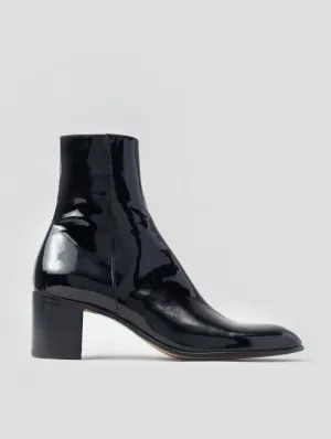 JUAN 60MM ANKLE BOOT IN BLACK PATENT LEATHER- Woman