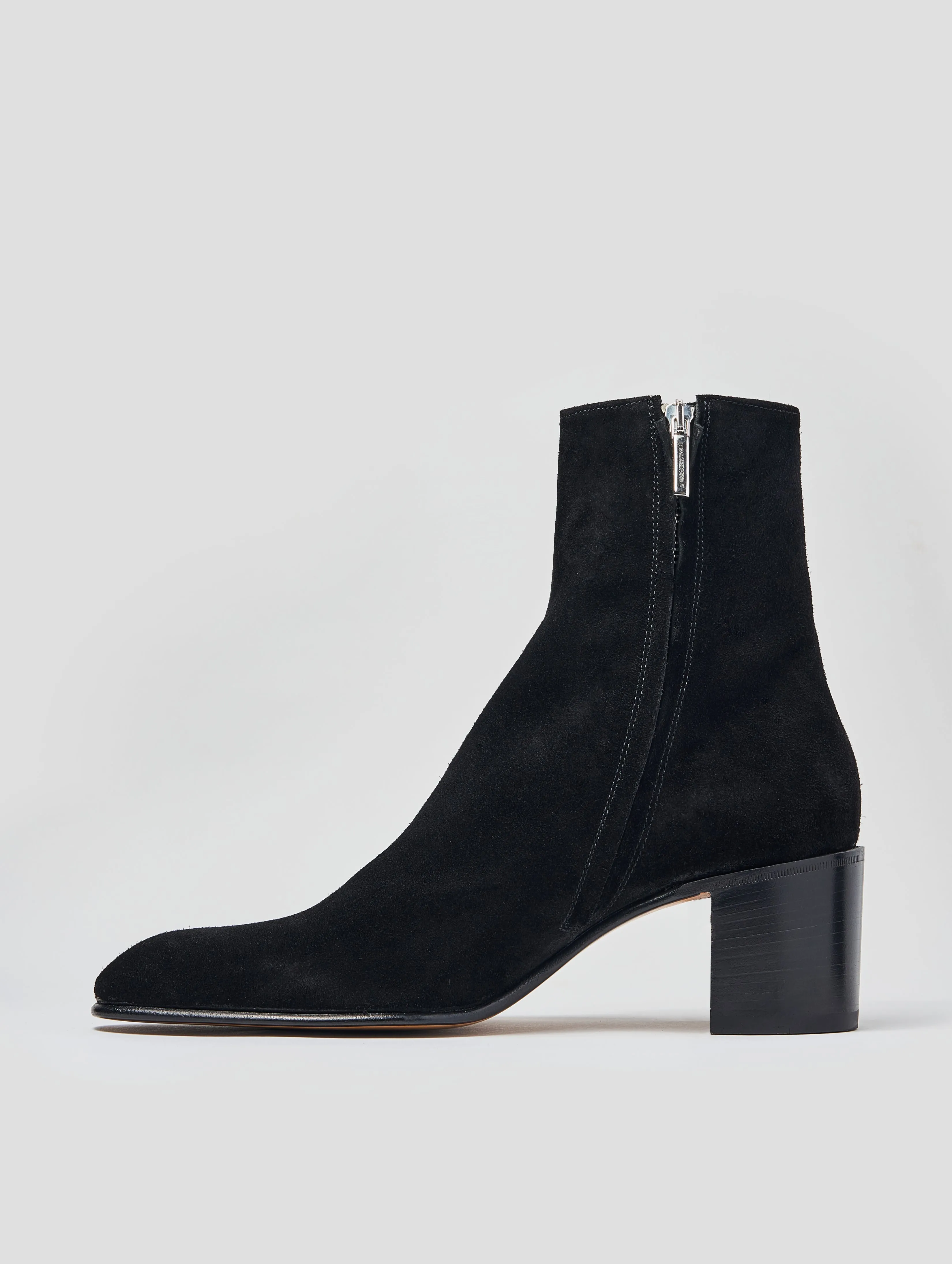 JUAN 60MM BOOT IN BLACK SUEDE - Woman