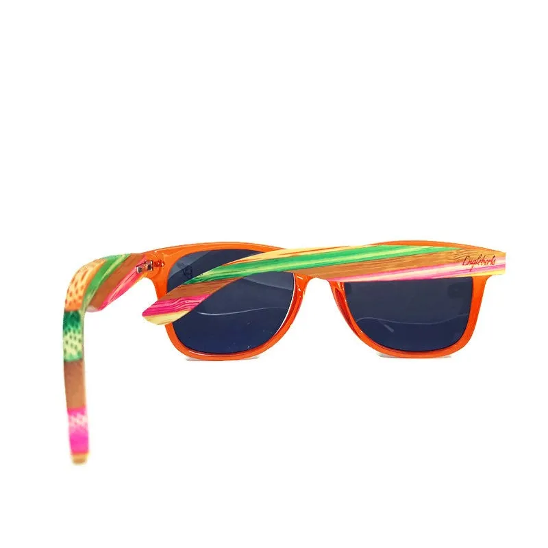 Juicy Fruit Multi-Colored Bamboo Polarized Sunglasses