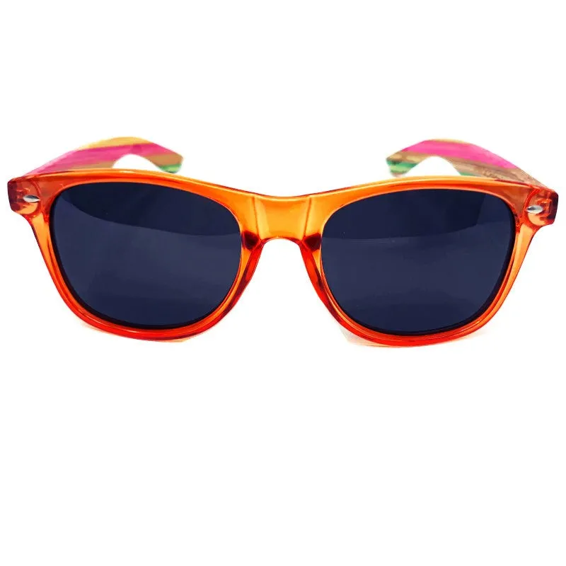 Juicy Fruit Multi-Colored Bamboo Polarized Sunglasses