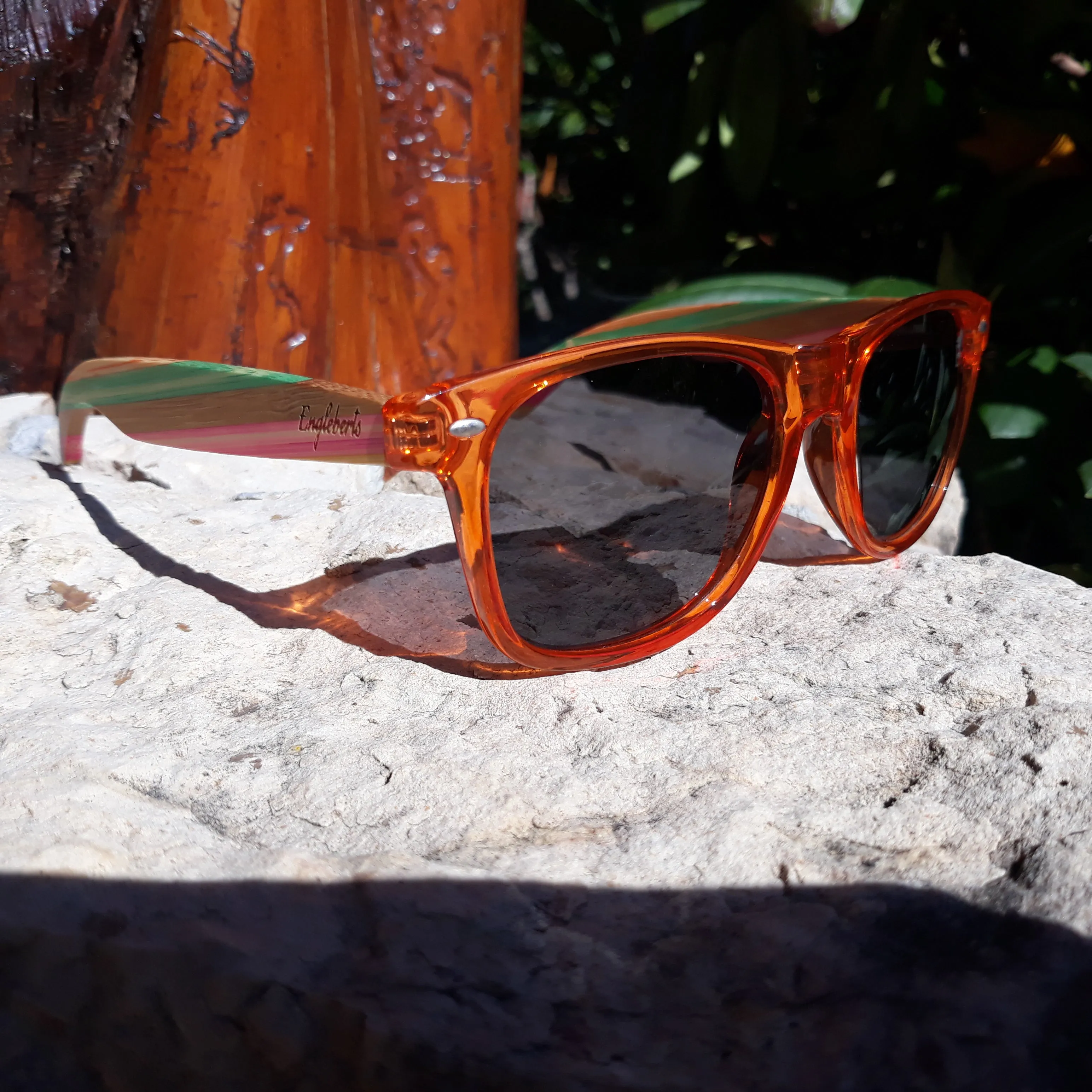 Juicy Fruit Multi-Colored Bamboo Polarized Sunglasses