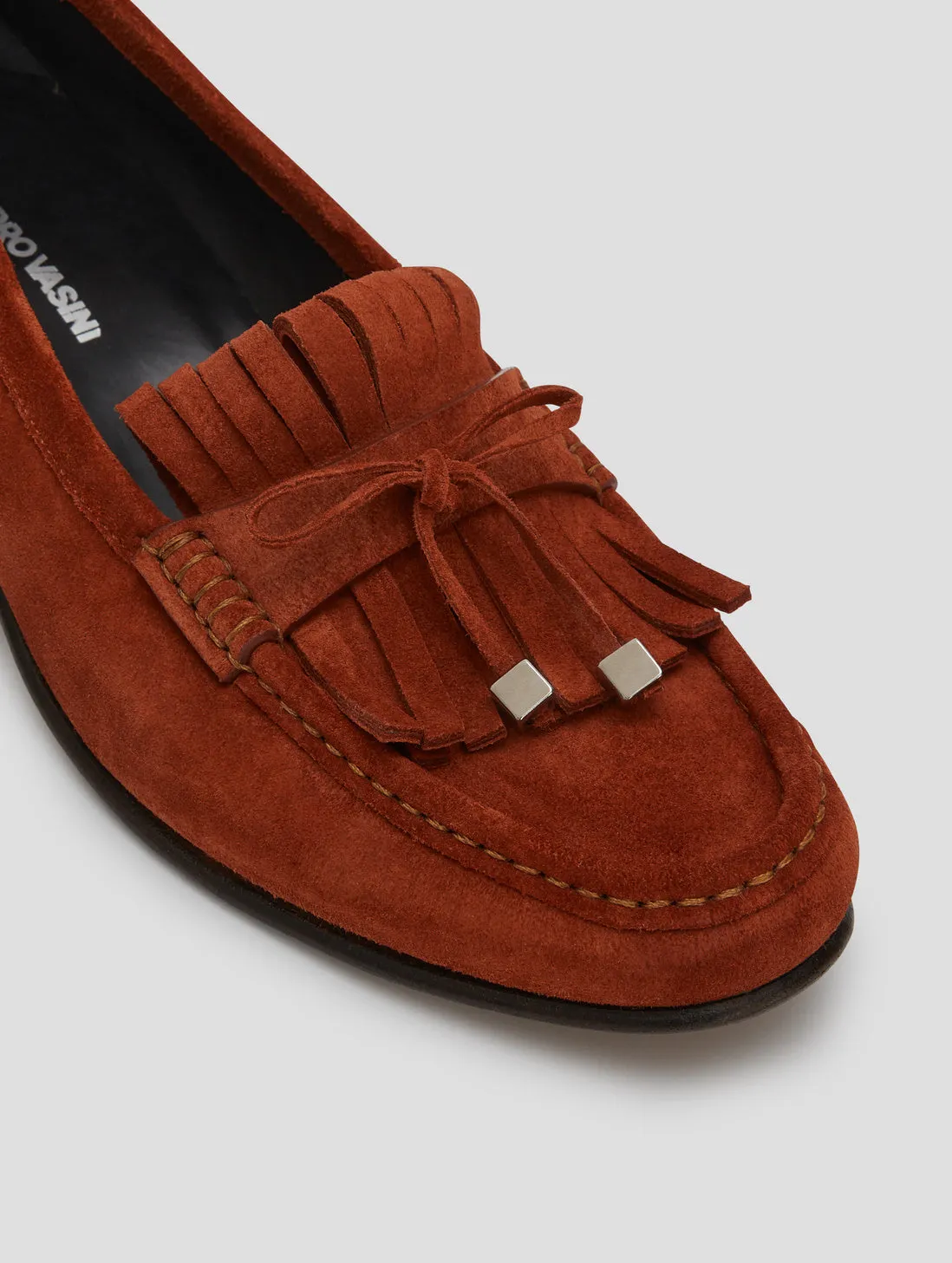 JULIAN 30MM "MOJAVE" LOAFER IN RUST SUEDE