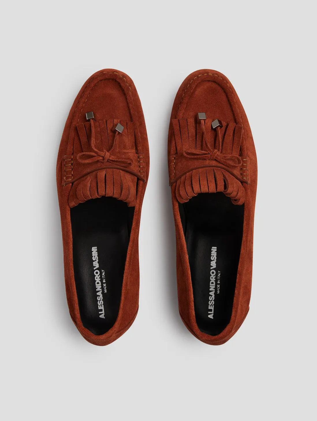 JULIAN 30MM "MOJAVE" LOAFER IN RUST SUEDE