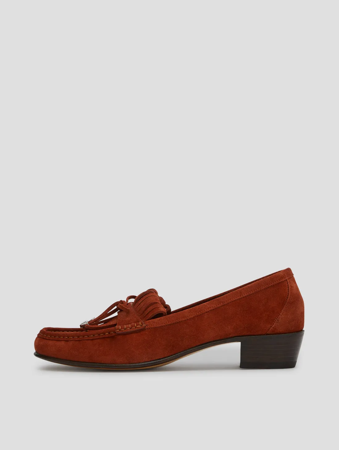 JULIAN 30MM "MOJAVE" LOAFER IN RUST SUEDE