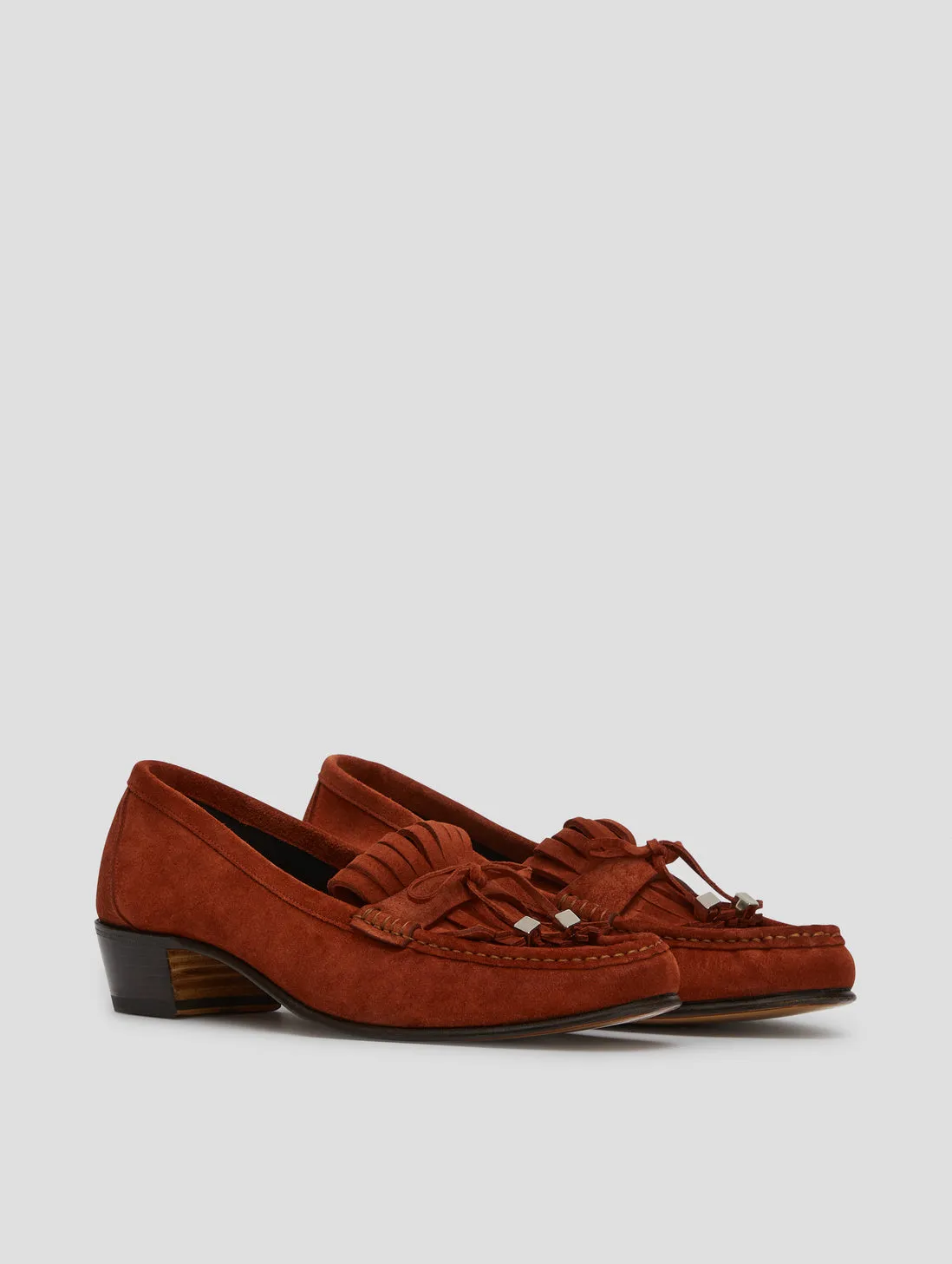 JULIAN 30MM "MOJAVE" LOAFER IN RUST SUEDE