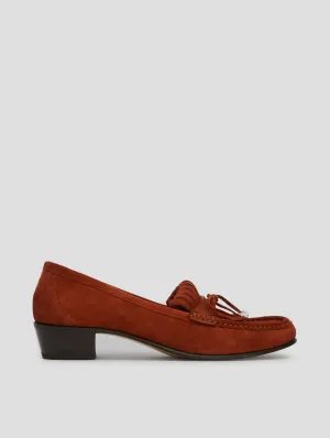 JULIAN 30MM "MOJAVE" LOAFER IN RUST SUEDE