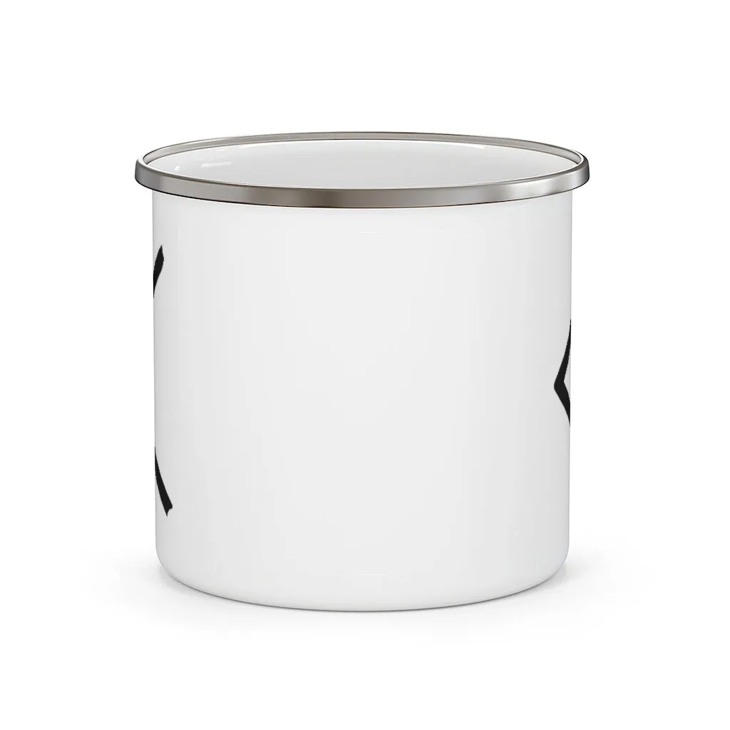 Kenaz (Light) Viking Rune Enamel Camping Mug