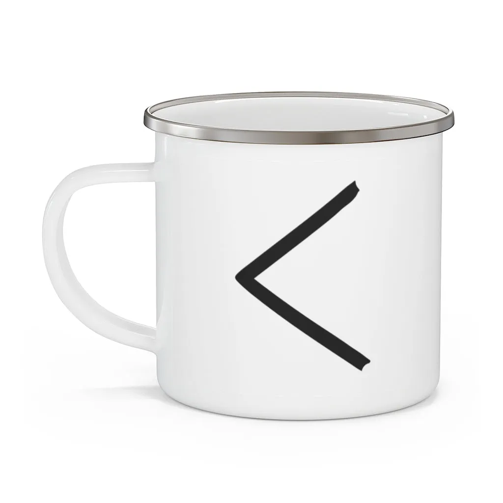 Kenaz (Light) Viking Rune Enamel Camping Mug