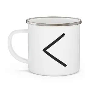 Kenaz (Light) Viking Rune Enamel Camping Mug