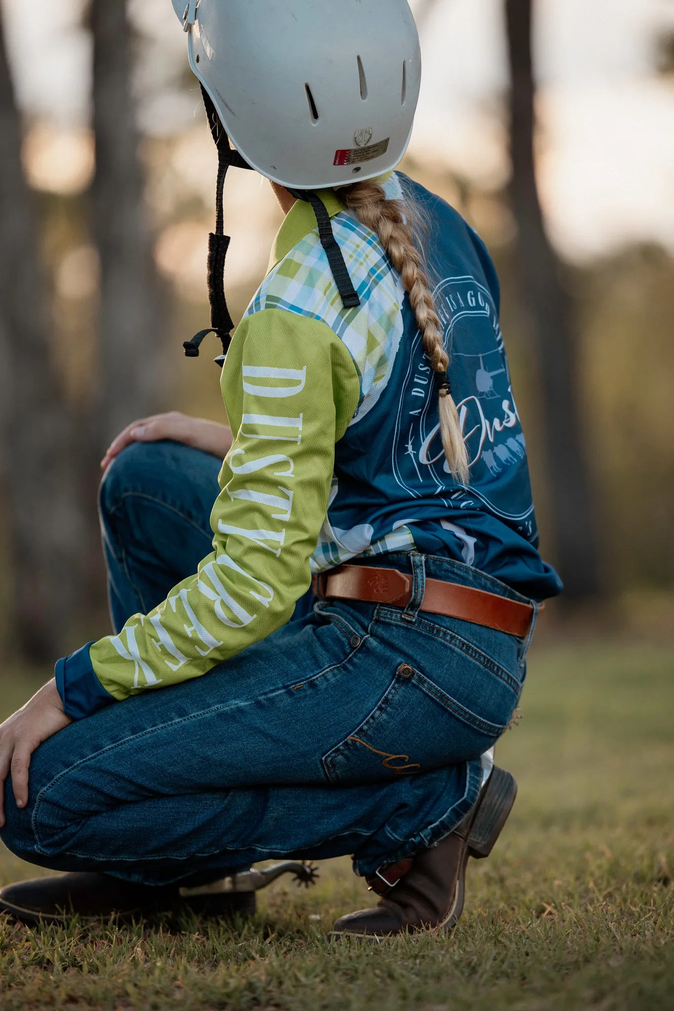Kids Fishing Shirt - Lime Check