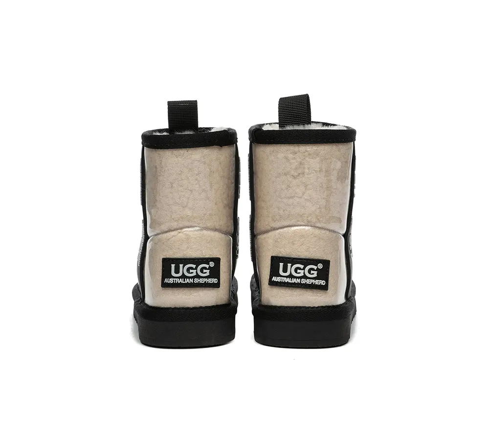Kids Ugg Boots Clear Waterproof and Shearling Coated