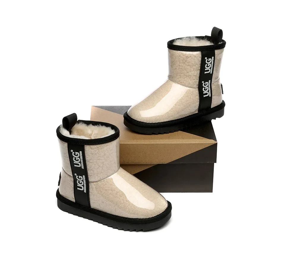 Kids Ugg Boots Clear Waterproof and Shearling Coated