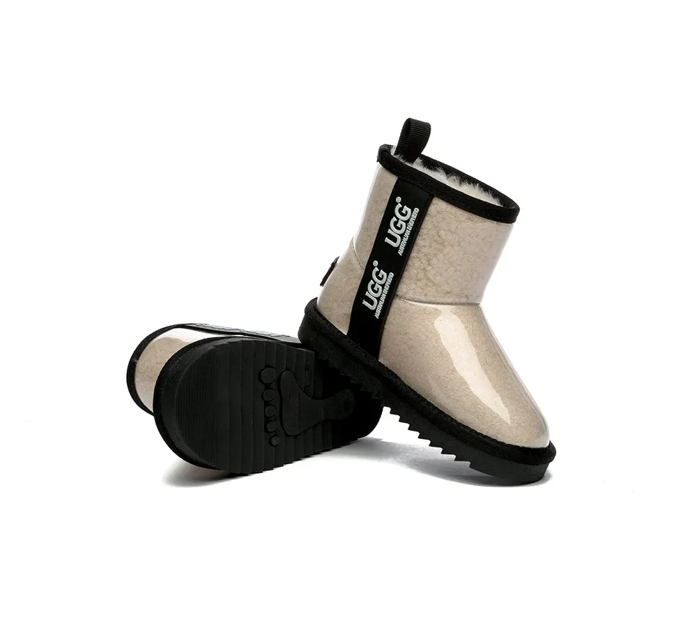 Kids Ugg Boots Clear Waterproof and Shearling Coated