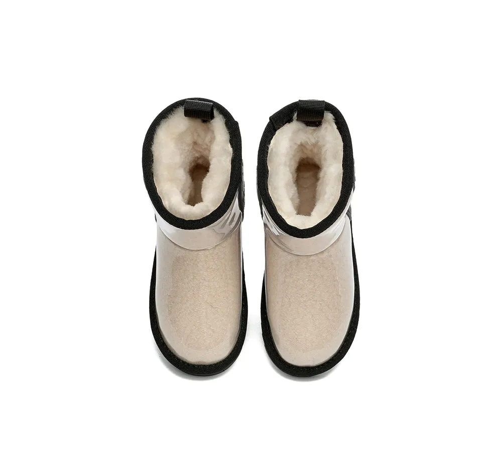 Kids Ugg Boots Clear Waterproof and Shearling Coated