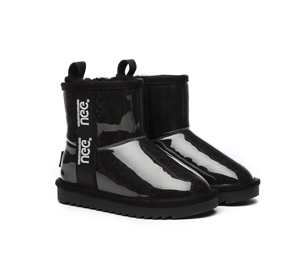 Kids Ugg Boots Clear Waterproof and Shearling Coated