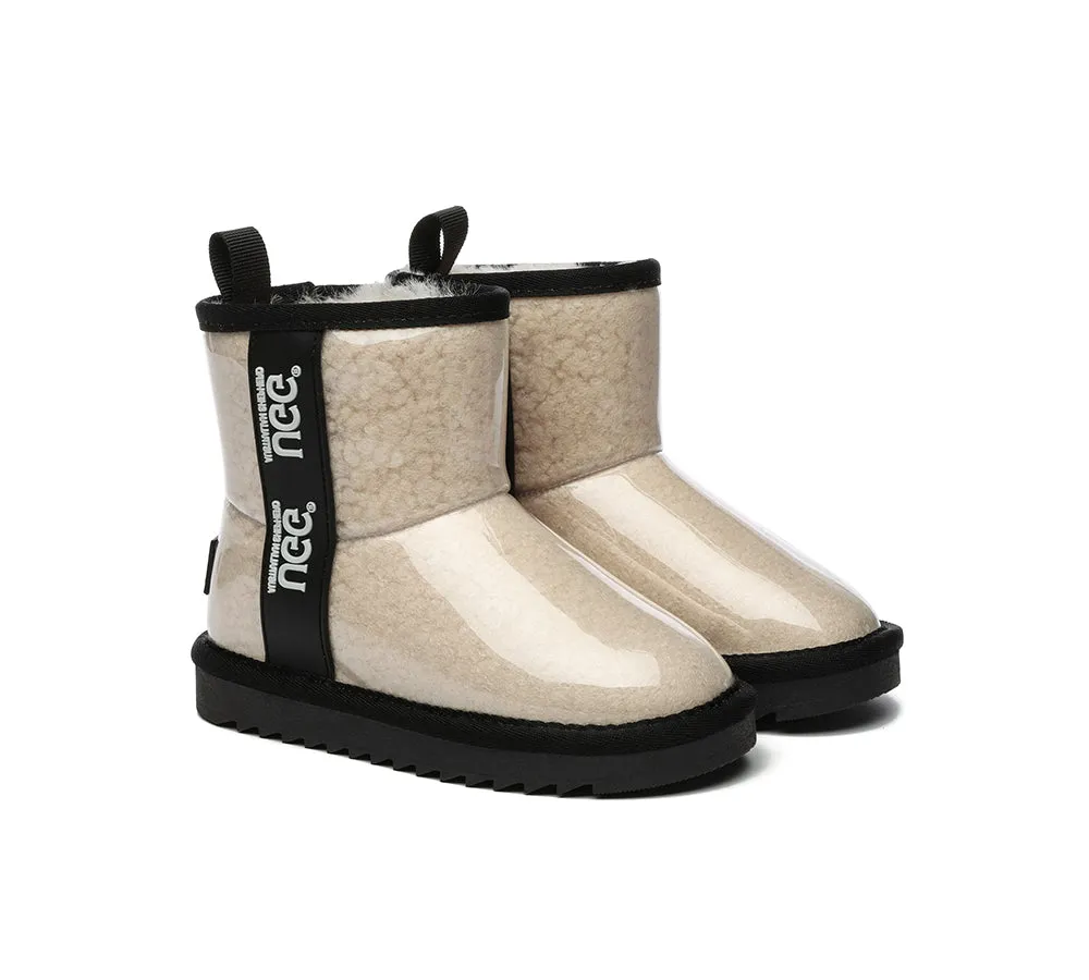 Kids Ugg Boots Clear Waterproof and Shearling Coated