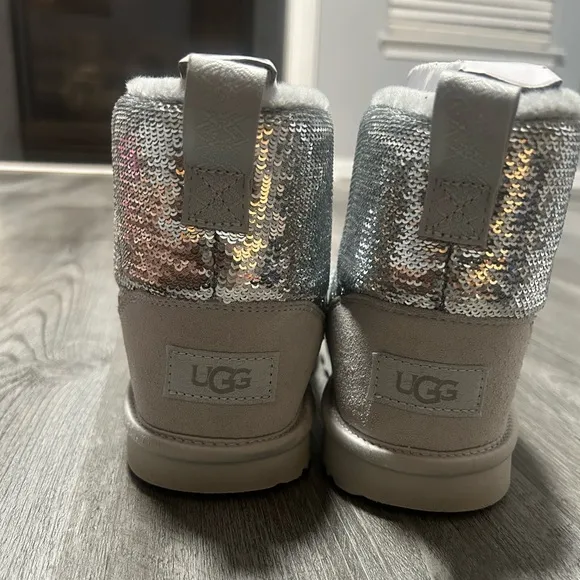 Kids Ugg Boots Silver Mirror