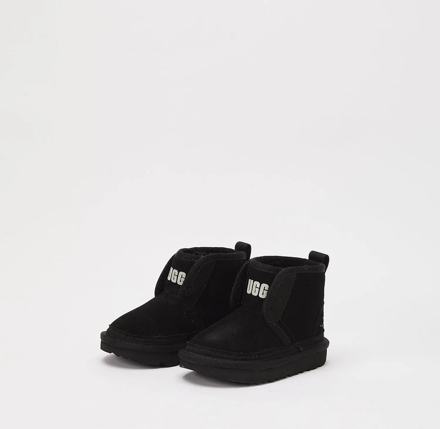 Kids UGG Neumel Ez-Fit TD Black Gold 1121037T Snow Rain Boots