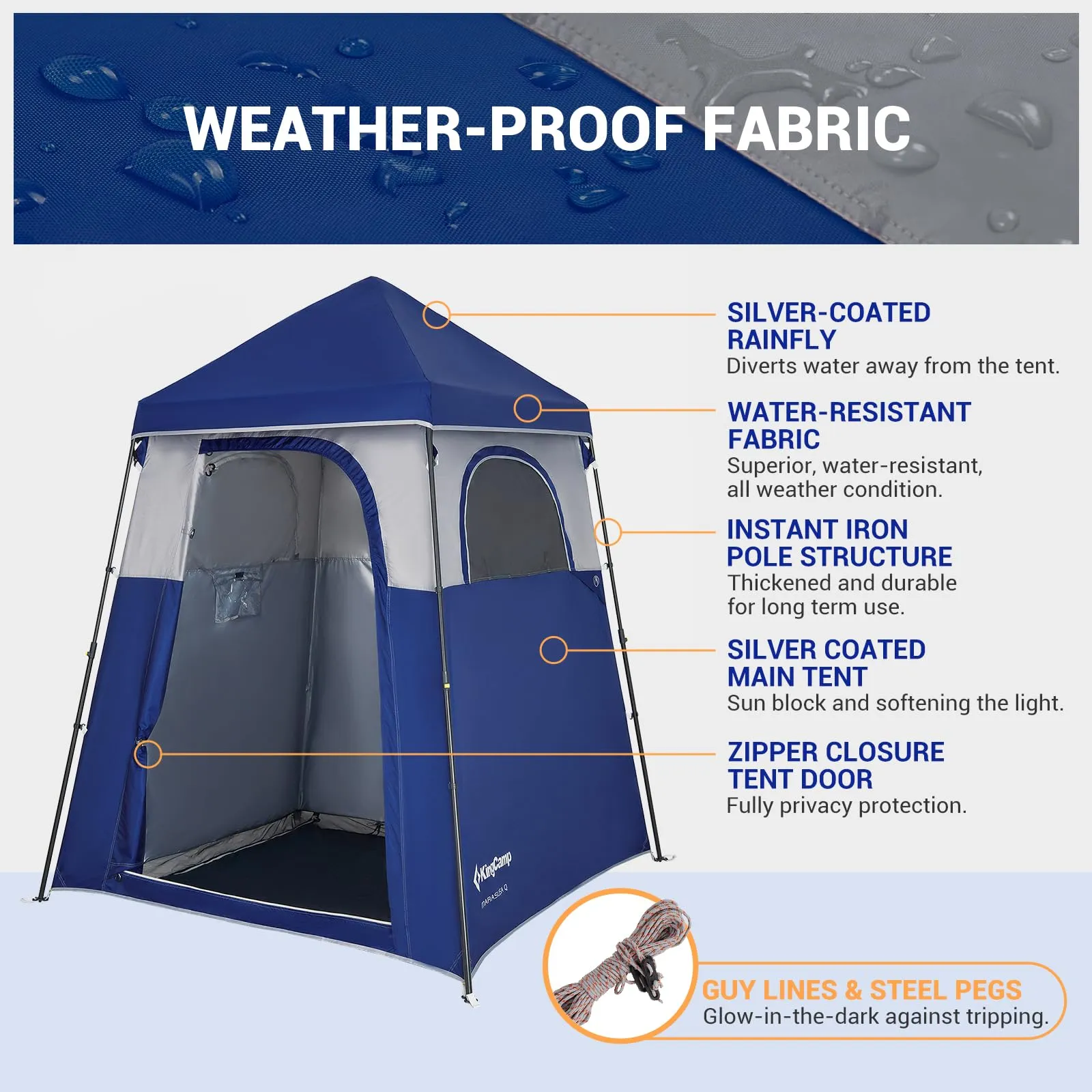 KingCamp MARASUSA Q Portable Instant Pop Up 1-Room Privacy Tent