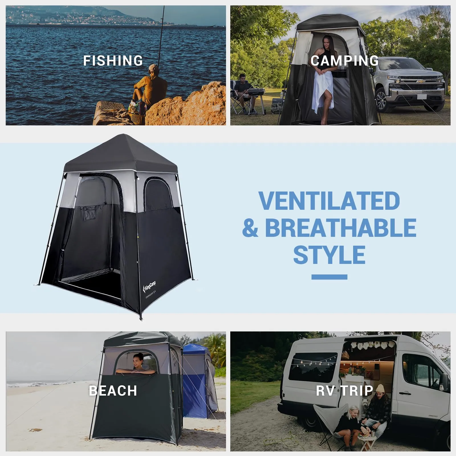 KingCamp MARASUSA Q Portable Instant Pop Up 1-Room Privacy Tent