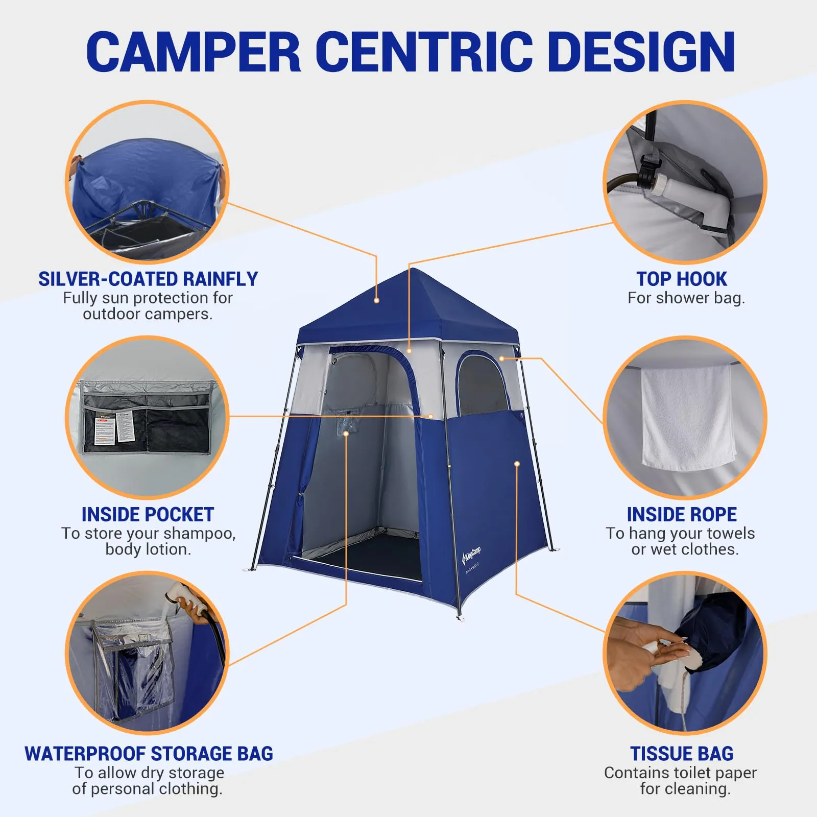 KingCamp MARASUSA Q Portable Instant Pop Up 1-Room Privacy Tent