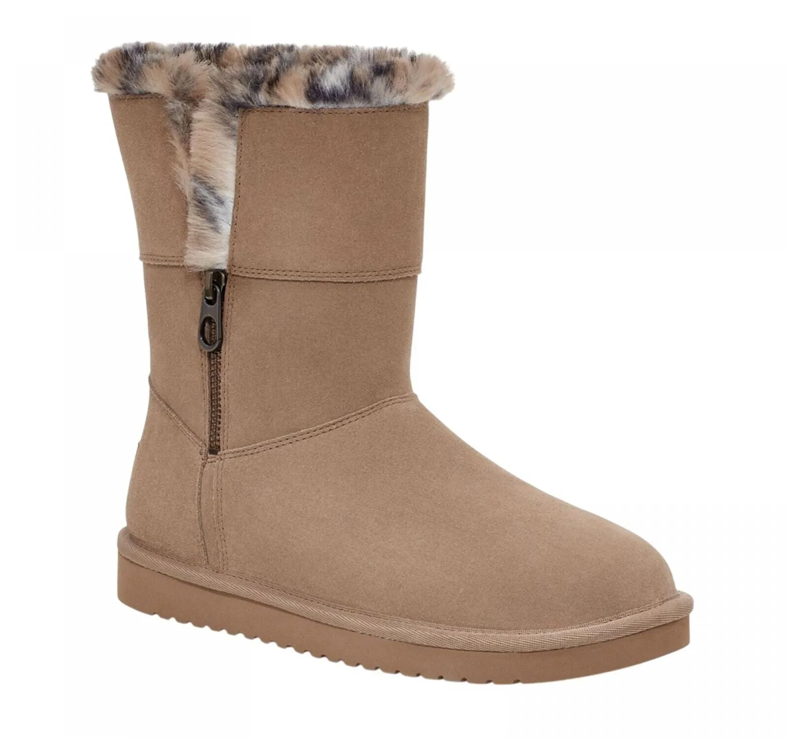 Koolaburra By Ugg Womens Aribel Short Leopard Boots Amphora Brown 9M
