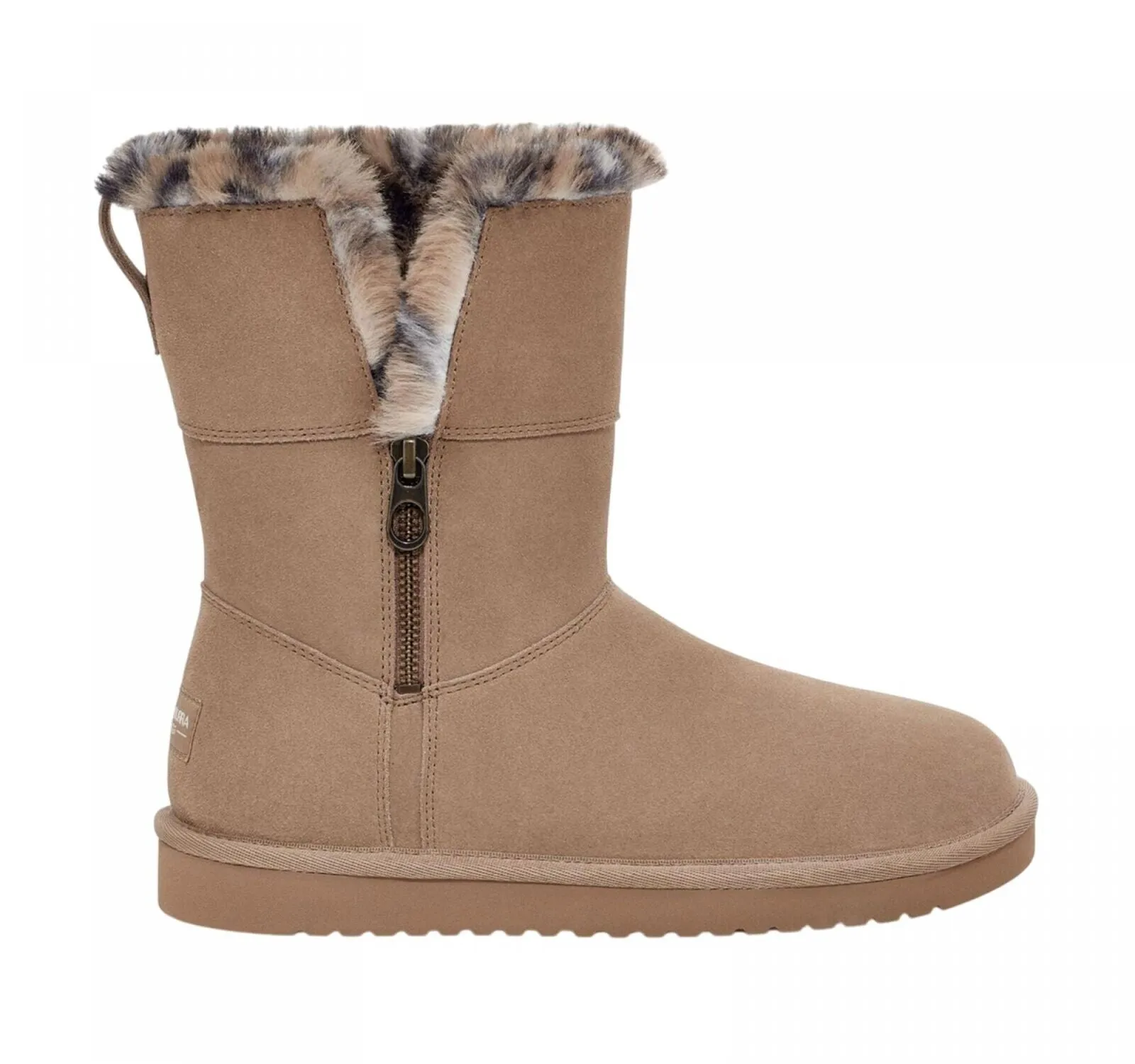 Koolaburra By Ugg Womens Aribel Short Leopard Boots Amphora Brown 9M