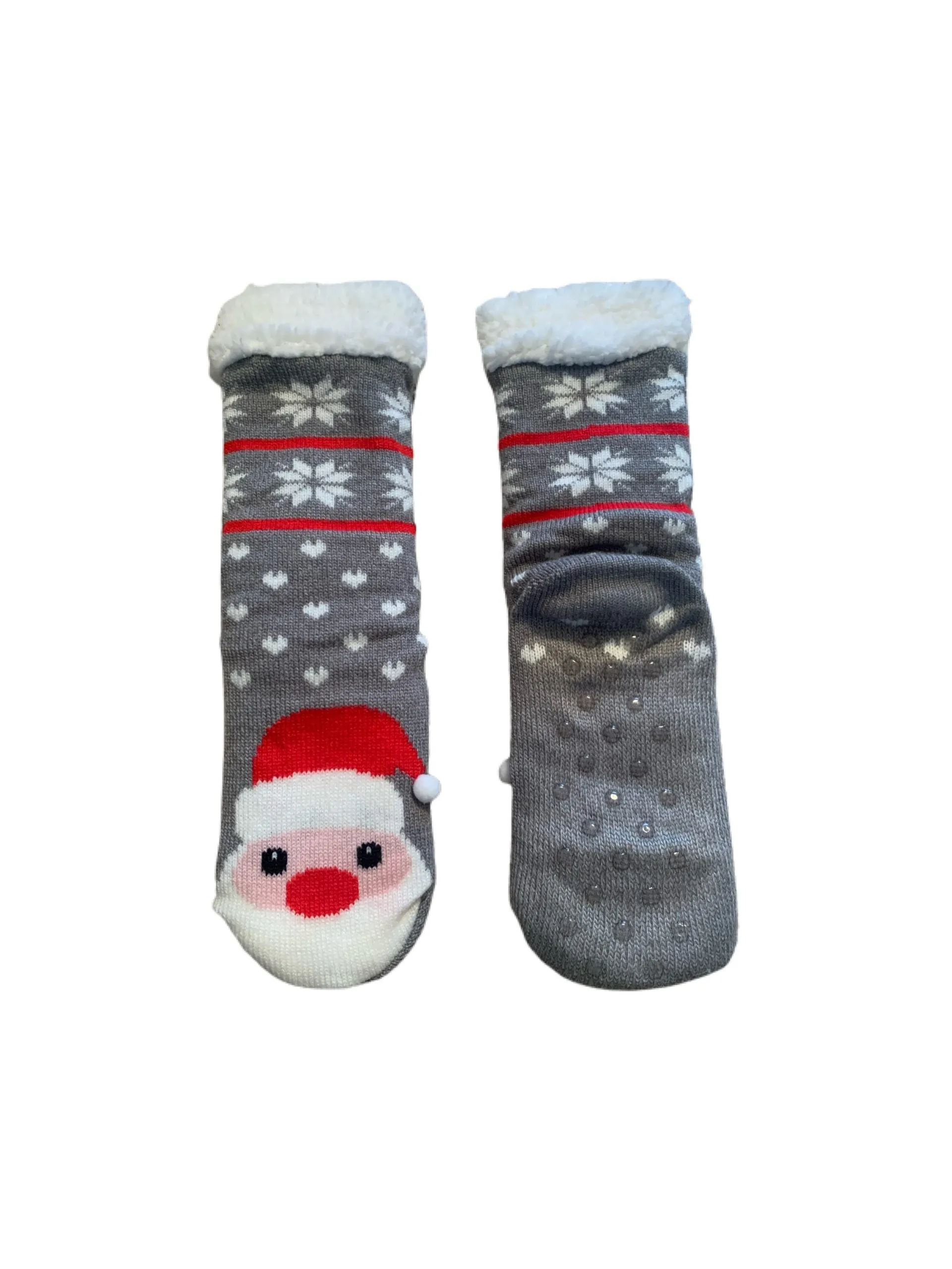 Ladies Santa Pom Pom Hat Lounge Sock Gift Box