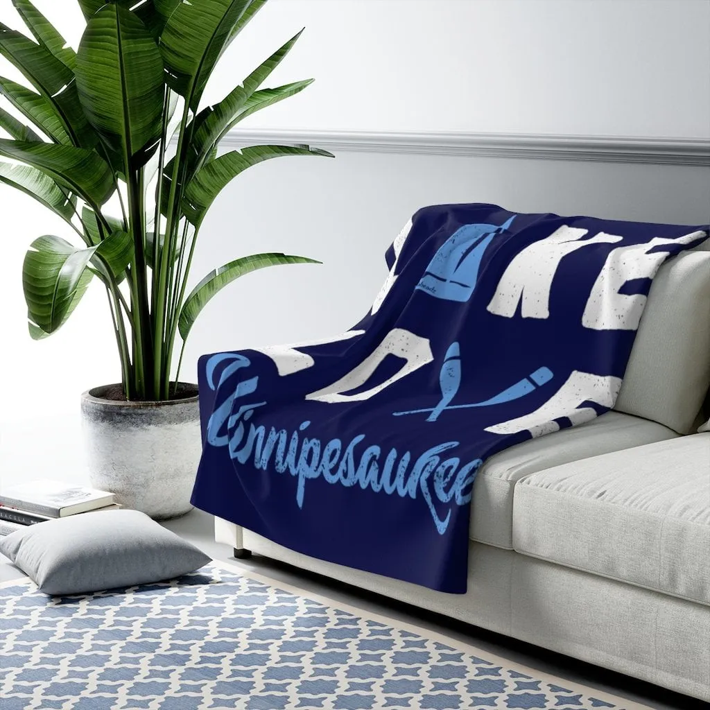 Lake Love Winnipesaukee Sherpa Fleece Blanket