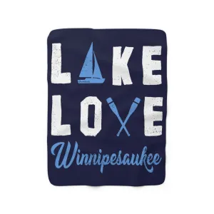 Lake Love Winnipesaukee Sherpa Fleece Blanket