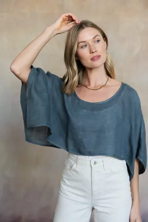Lana Linen Topper (Washed Grey)
