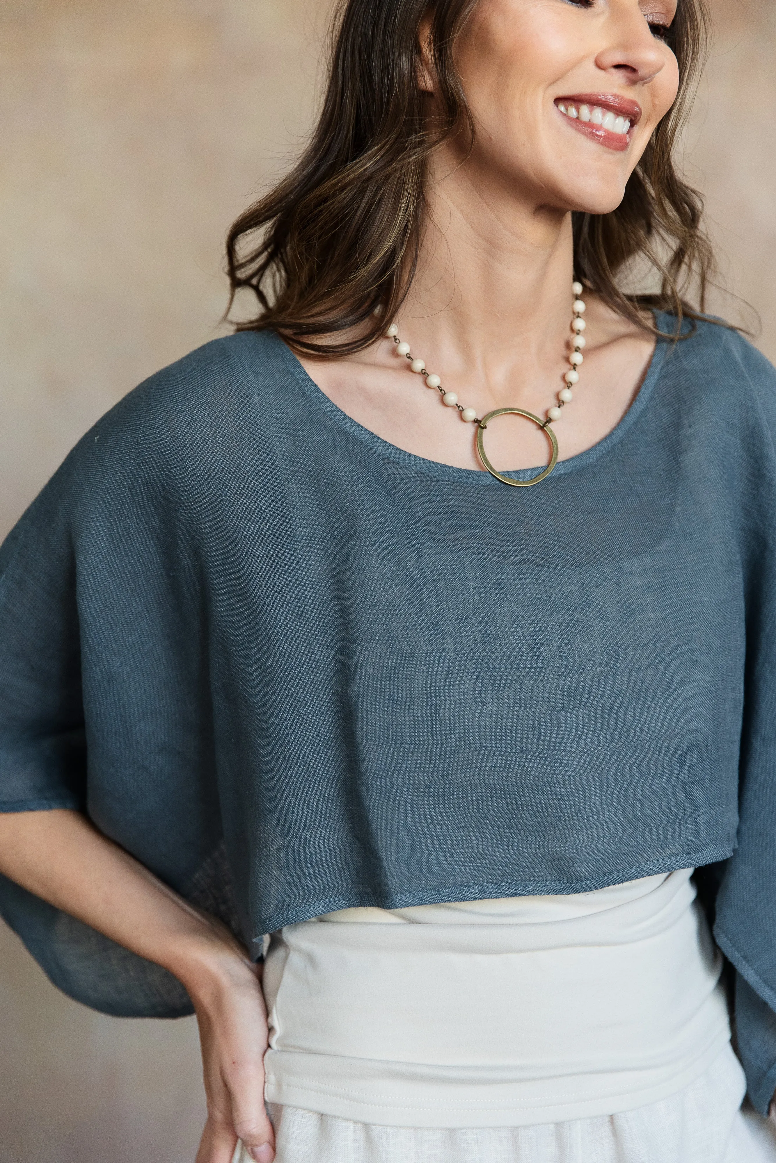 Lana Linen Topper (Washed Grey)