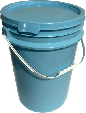 Lee Fisher Sports Bucket - 6 Gallon Bucket with Lid, Aqua Blue
