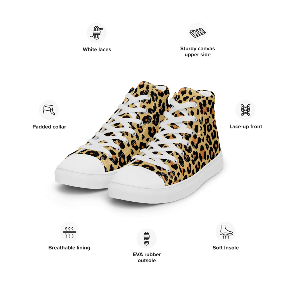 Leopard Skin High Top Shoes