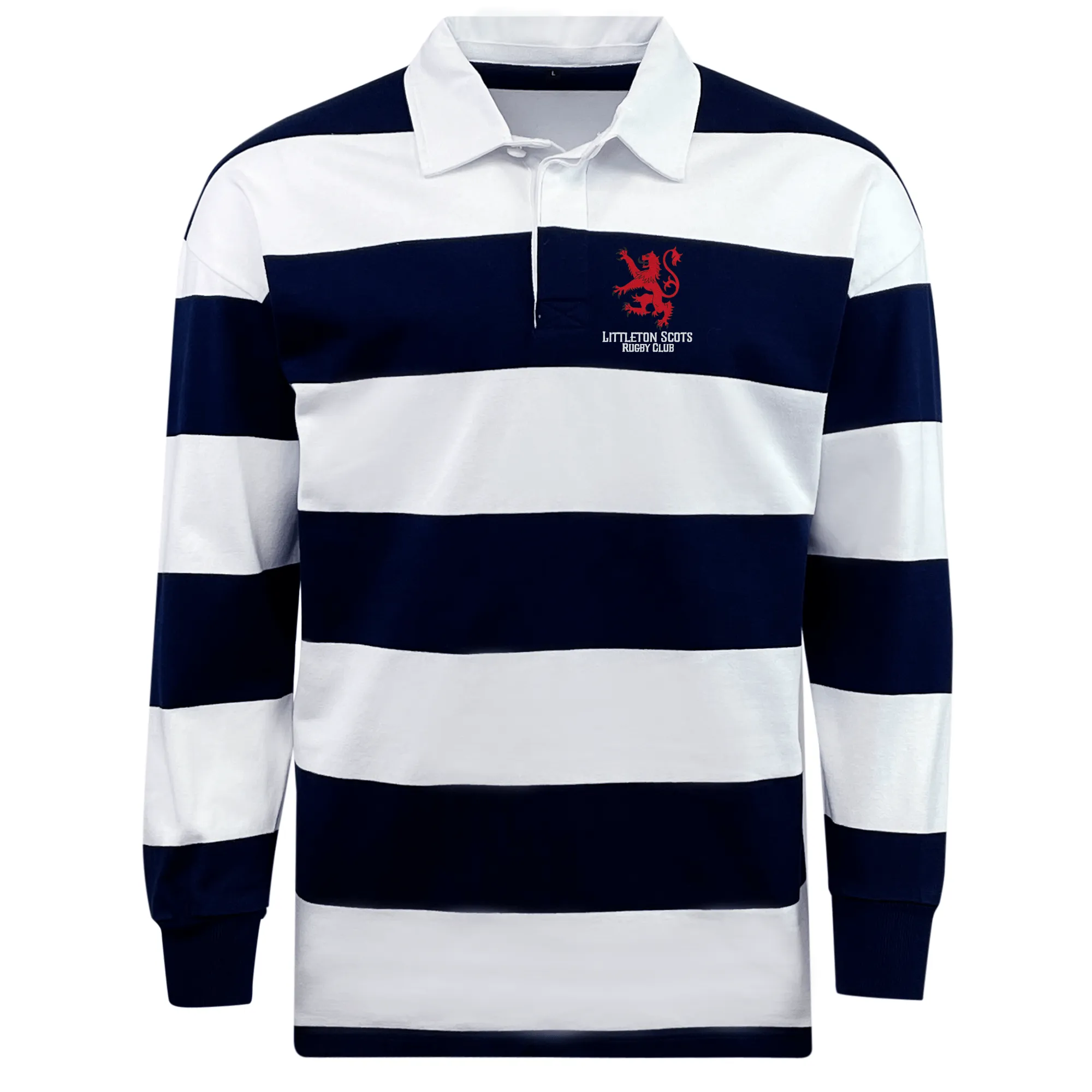 Littleton Scots Rugby Classic Long Sleeve Hooped Rugby Jersey
