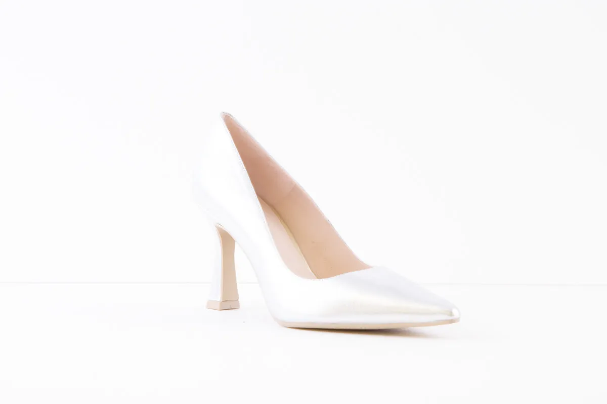 LODI - MOTI HIGH HEEL COURT SHOE - SILVER